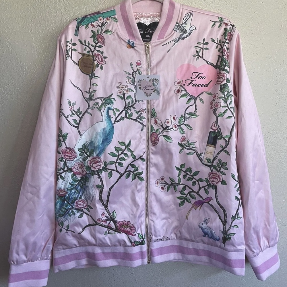 Too Faced Collectors Bomber Jacket Pink Size XL